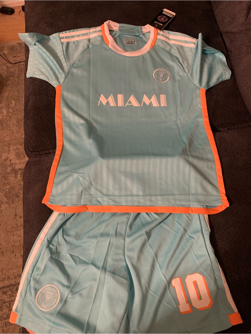 Kids Lionel Messi Inter Miami #10 Soccer Jersey & Shorts Set